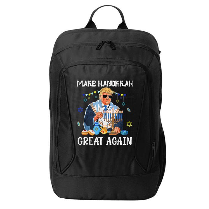 Make Hanukkah Great Again Jewish Ugly Chanukah Sweater City Backpack
