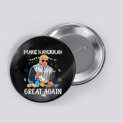 Make Hanukkah Great Again Jewish Ugly Chanukah Sweater Button