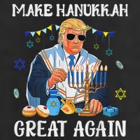 Make Hanukkah Great Again Jewish Ugly Chanukah Sweater Adult Drive Performance Visor