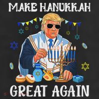 Make Hanukkah Great Again Jewish Ugly Chanukah Sweater 11oz C Handle Ceramic Mug