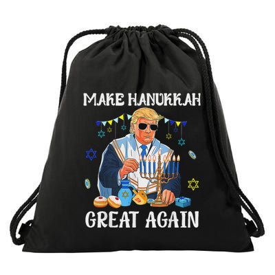 Make Hanukkah Great Again Jewish Ugly Chanukah Sweater Drawstring Bag