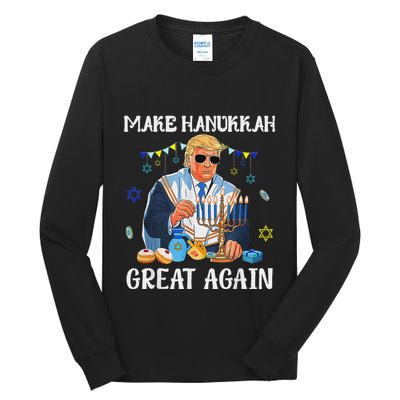 Make Hanukkah Great Again Jewish Ugly Chanukah Sweater Tall Long Sleeve T-Shirt