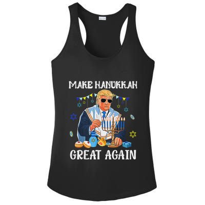 Make Hanukkah Great Again Jewish Ugly Chanukah Sweater Ladies PosiCharge Competitor Racerback Tank