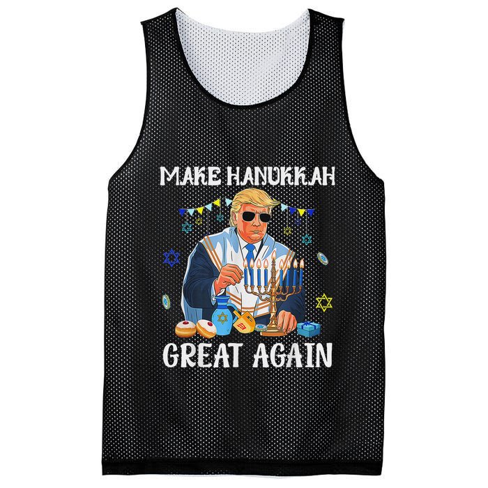 Make Hanukkah Great Again Jewish Ugly Chanukah Sweater Mesh Reversible Basketball Jersey Tank