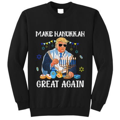 Make Hanukkah Great Again Jewish Ugly Chanukah Sweater Tall Sweatshirt