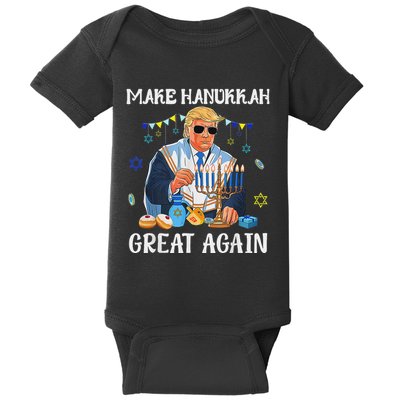 Make Hanukkah Great Again Jewish Ugly Chanukah Sweater Baby Bodysuit