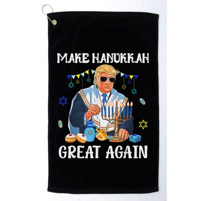 Make Hanukkah Great Again Jewish Ugly Chanukah Sweater Golf Towel