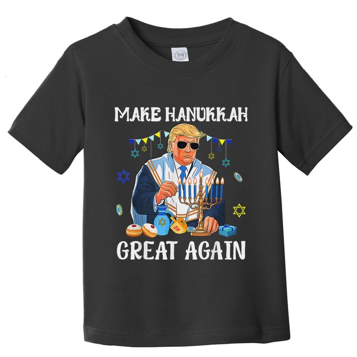 Make Hanukkah Great Again Jewish Ugly Chanukah Sweater Toddler T-Shirt