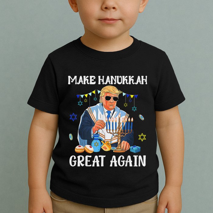 Make Hanukkah Great Again Jewish Ugly Chanukah Sweater Toddler T-Shirt