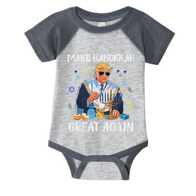 Make Hanukkah Great Again Jewish Ugly Chanukah Sweater Infant Baby Jersey Bodysuit