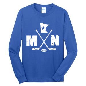 Mn Hockey Gift The State Of Ice Hockey Gift Tall Long Sleeve T-Shirt