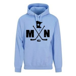 Mn Hockey Gift The State Of Ice Hockey Gift Unisex Surf Hoodie