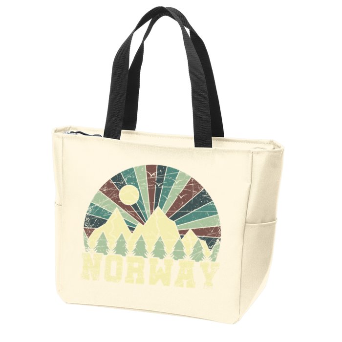 Mountians Hiking Gift Norway Gift Zip Tote Bag
