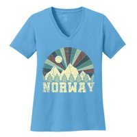 Mountians Hiking Gift Norway Gift Women's V-Neck T-Shirt
