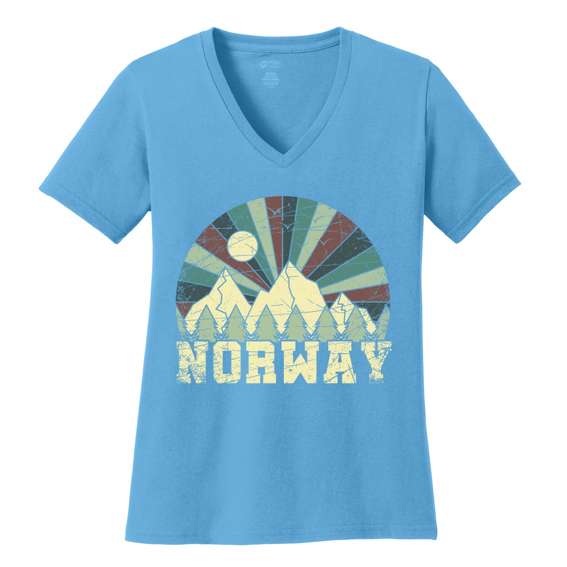 Mountians Hiking Gift Norway Gift Women's V-Neck T-Shirt
