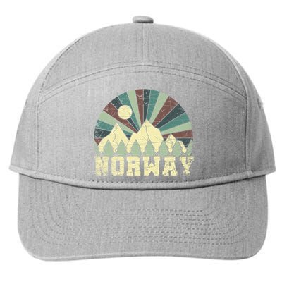 Mountians Hiking Gift Norway Gift 7-Panel Snapback Hat