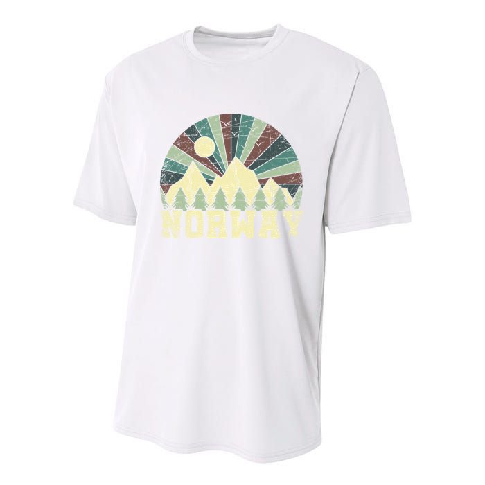 Mountians Hiking Gift Norway Gift Youth Performance Sprint T-Shirt