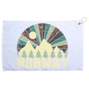 Mountians Hiking Gift Norway Gift Grommeted Golf Towel