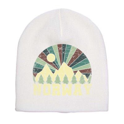 Mountians Hiking Gift Norway Gift Short Acrylic Beanie