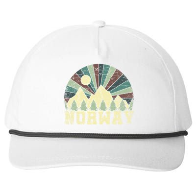 Mountians Hiking Gift Norway Gift Snapback Five-Panel Rope Hat