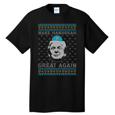 Make Hanukkah Great Again Trump Jewish Ugly Chanukah Sweater  Tall T-Shirt