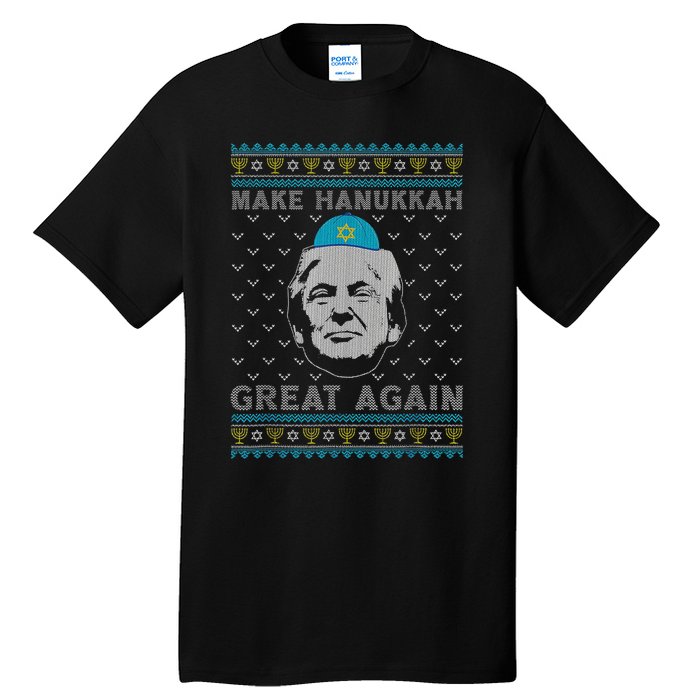 Make Hanukkah Great Again Trump Jewish Ugly Chanukah Sweater  Tall T-Shirt