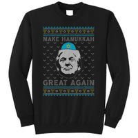 Make Hanukkah Great Again Trump Jewish Ugly Chanukah Sweater  Tall Sweatshirt