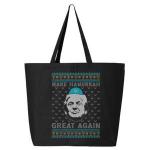 Make Hanukkah Great Again Trump Jewish Ugly Chanukah Sweater  25L Jumbo Tote