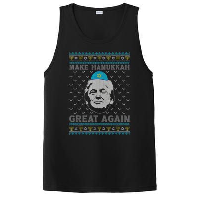 Make Hanukkah Great Again Trump Jewish Ugly Chanukah Sweater  PosiCharge Competitor Tank