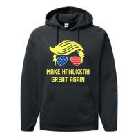 Make Hanukkah Great Again Trump 47 Hanukkah Miracle Victory Performance Fleece Hoodie