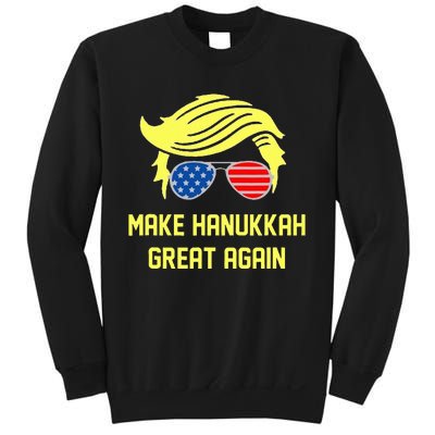 Make Hanukkah Great Again Trump 47 Hanukkah Miracle Victory Sweatshirt