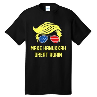 Make Hanukkah Great Again Trump 47 Hanukkah Miracle Victory Tall T-Shirt