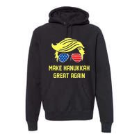 Make Hanukkah Great Again Trump 47 Hanukkah Miracle Victory Premium Hoodie