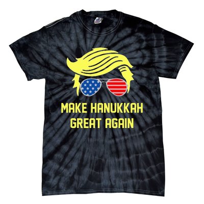 Make Hanukkah Great Again Trump 47 Hanukkah Miracle Victory Tie-Dye T-Shirt