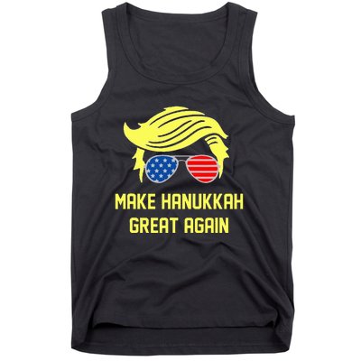 Make Hanukkah Great Again Trump 47 Hanukkah Miracle Victory Tank Top