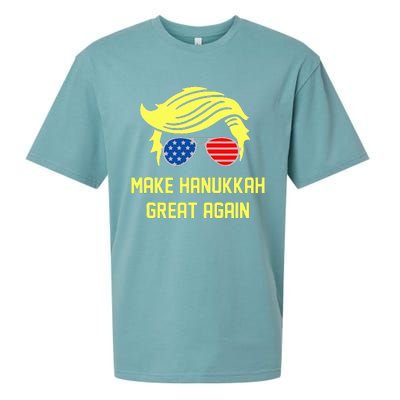 Make Hanukkah Great Again Trump 47 Hanukkah Miracle Victory Sueded Cloud Jersey T-Shirt