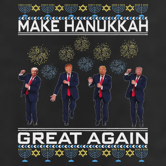 Make Hanukkah Great Again Funny Trump Ugly Chanukah Cool Comfort Performance Bucket Hat