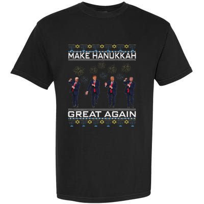 Make Hanukkah Great Again Funny Trump Ugly Chanukah Garment-Dyed Heavyweight T-Shirt