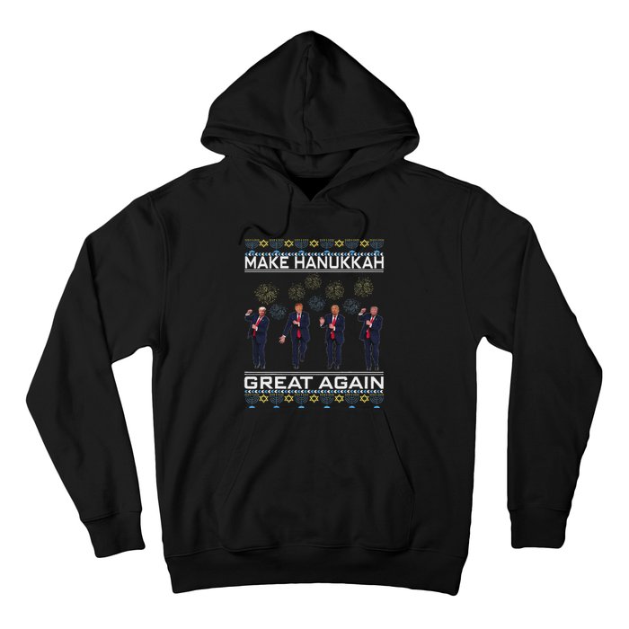 Make Hanukkah Great Again Funny Trump Ugly Chanukah Hoodie