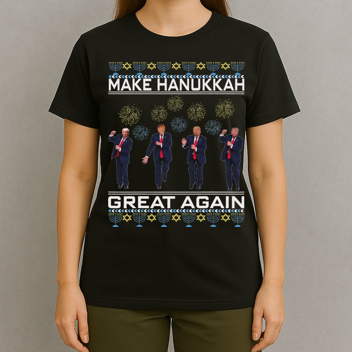 Make Hanukkah Great Again Funny Trump Ugly Chanukah T-Shirt