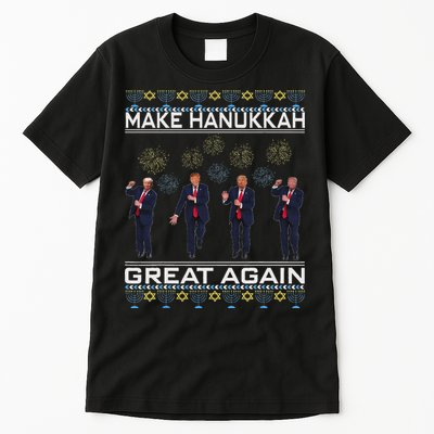Make Hanukkah Great Again Funny Trump Ugly Chanukah Tall T-Shirt