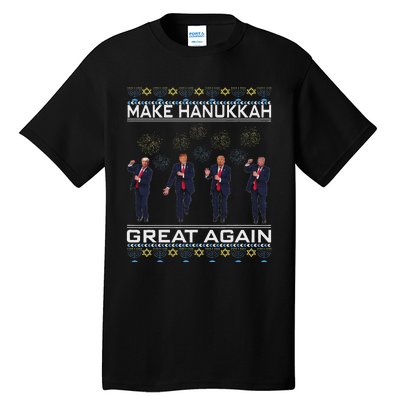 Make Hanukkah Great Again Funny Trump Ugly Chanukah Tall T-Shirt