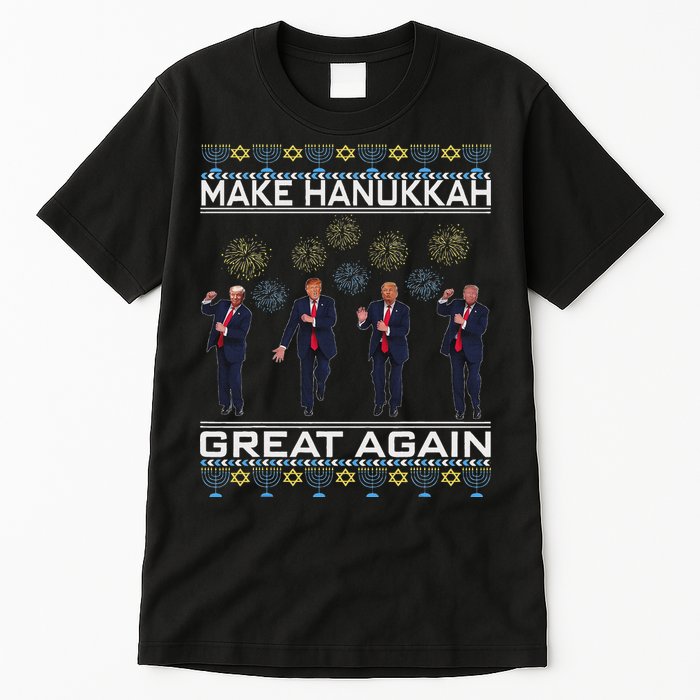 Make Hanukkah Great Again Funny Trump Ugly Chanukah Tall T-Shirt
