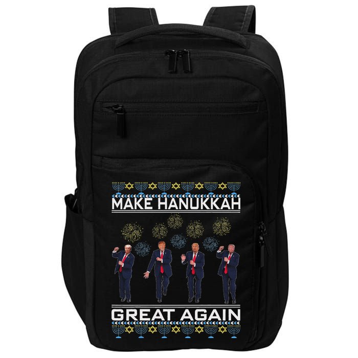 Make Hanukkah Great Again Funny Trump Ugly Chanukah Impact Tech Backpack