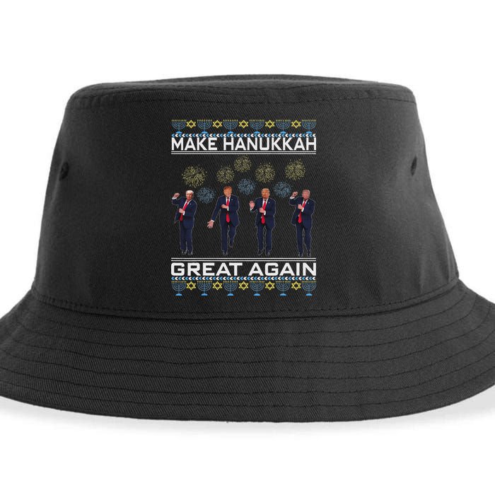 Make Hanukkah Great Again Funny Trump Ugly Chanukah Sustainable Bucket Hat