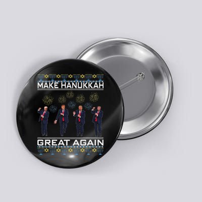Make Hanukkah Great Again Funny Trump Ugly Chanukah Button
