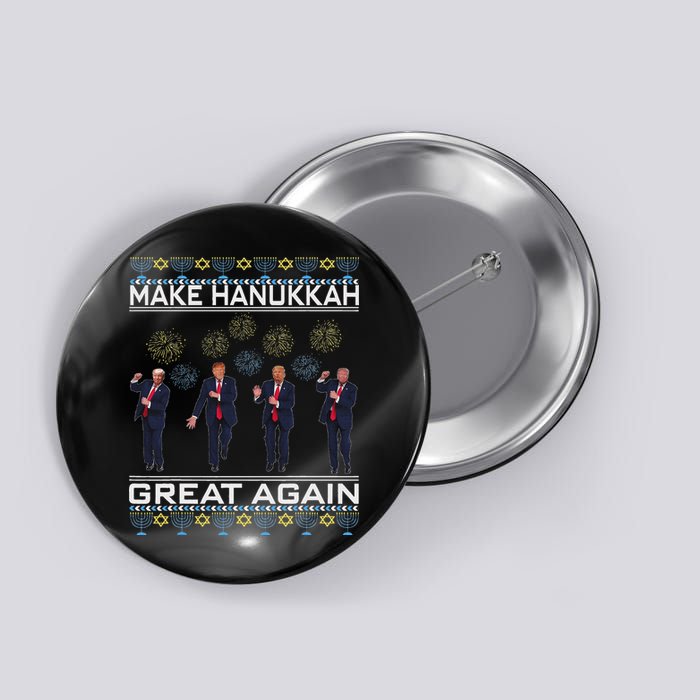 Make Hanukkah Great Again Funny Trump Ugly Chanukah Button