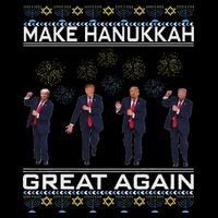 Make Hanukkah Great Again Funny Trump Ugly Chanukah Button
