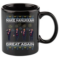 Make Hanukkah Great Again Funny Trump Ugly Chanukah 11oz C Handle Ceramic Mug