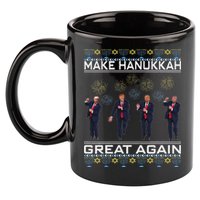 Make Hanukkah Great Again Funny Trump Ugly Chanukah 11oz C Handle Ceramic Mug